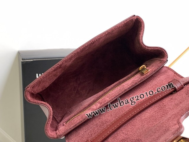 Celine專櫃23s春季新品SOFT16迷你光滑牛皮革手袋 賽琳單肩斜挎全皮女包 sldj2386